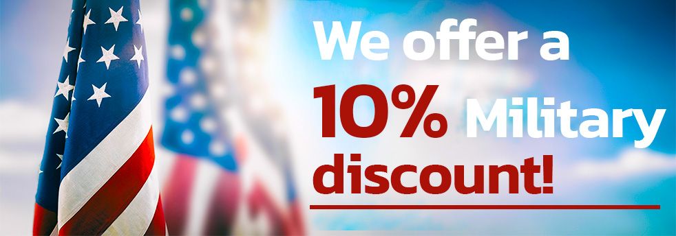 We offer a 10% military discount